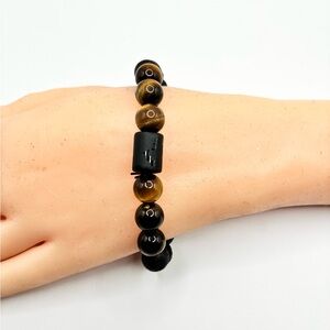 Black and Brown Beaded Bracelet